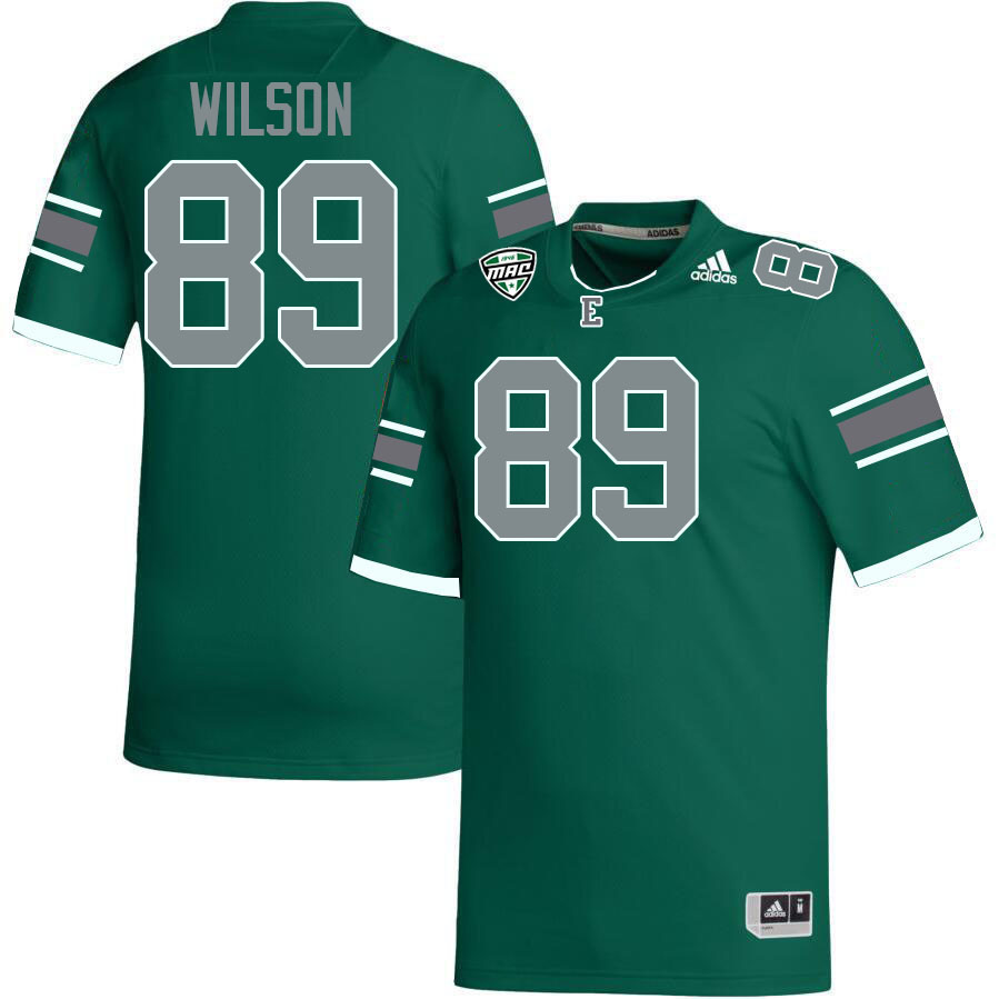 Eastern Michigan Eagles #89 CJ Wilson College Football Jerseys Stitched-Green